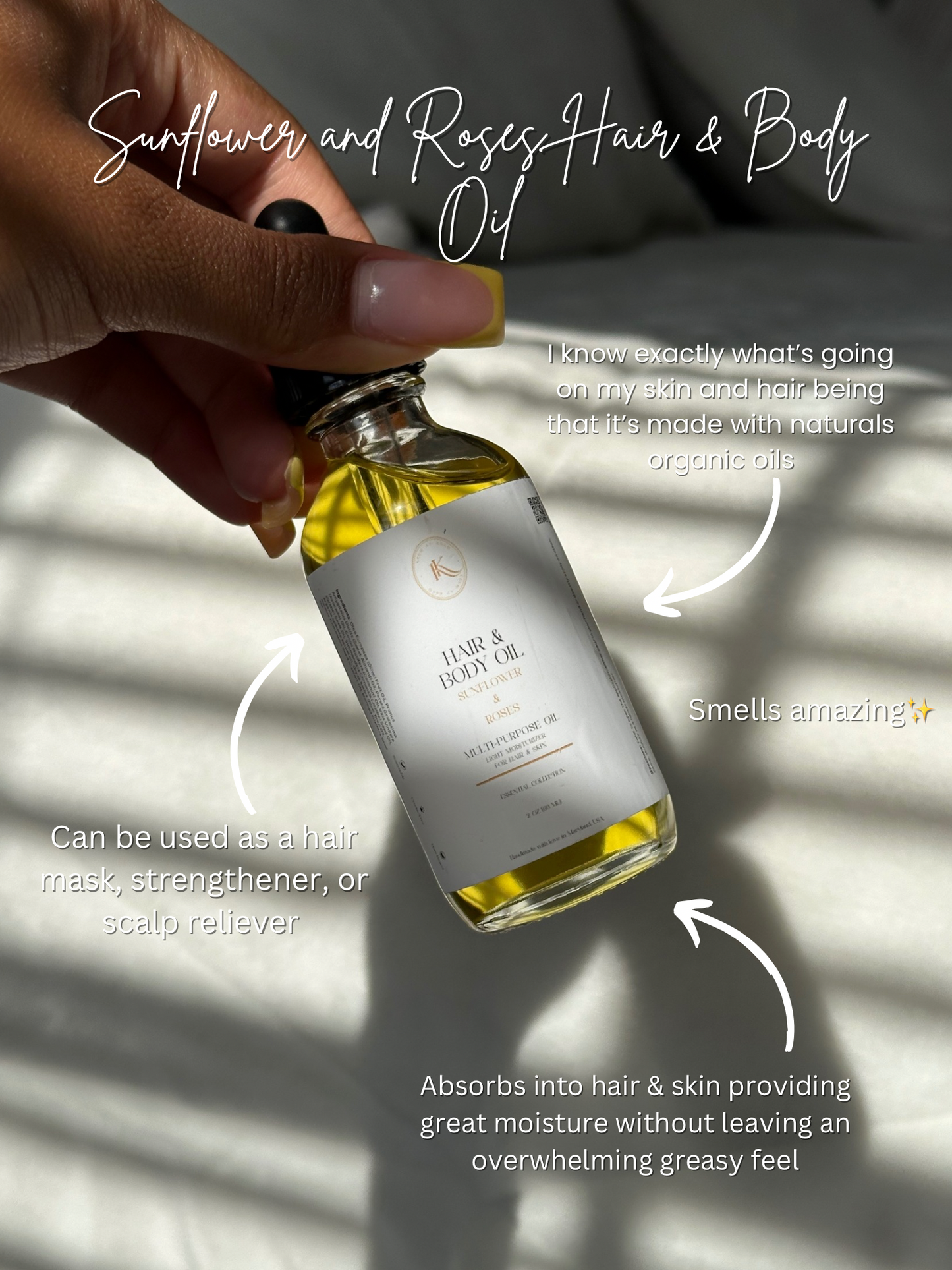 Hair + body Oil; Body Oil; Hydrating Body Oil; Moisturizing Body Oil; Plant-Based Body Oil; Jojoba Oil; Moringa Oil; Castor Oil; Moroccan Oil; Argan Oil; Avocado Oil