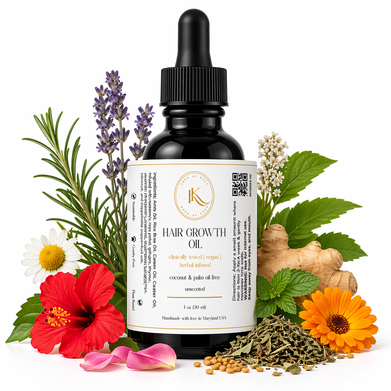 18 Herb Hair Growth Oil